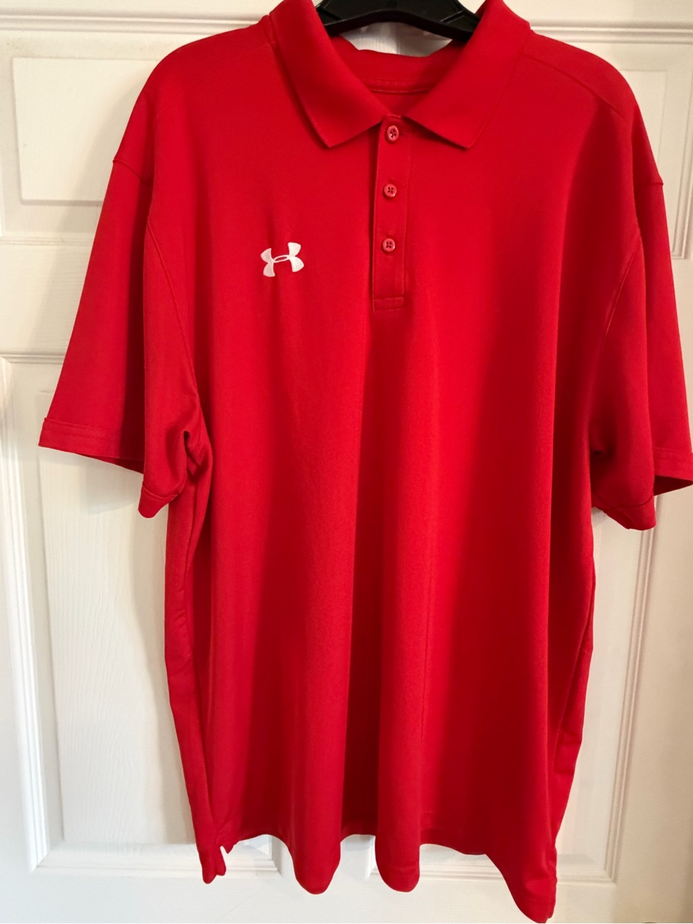 Under Armour Men’s 2XL Red HeatGear Loose Fit Golf Polo Performance Shirt XXL